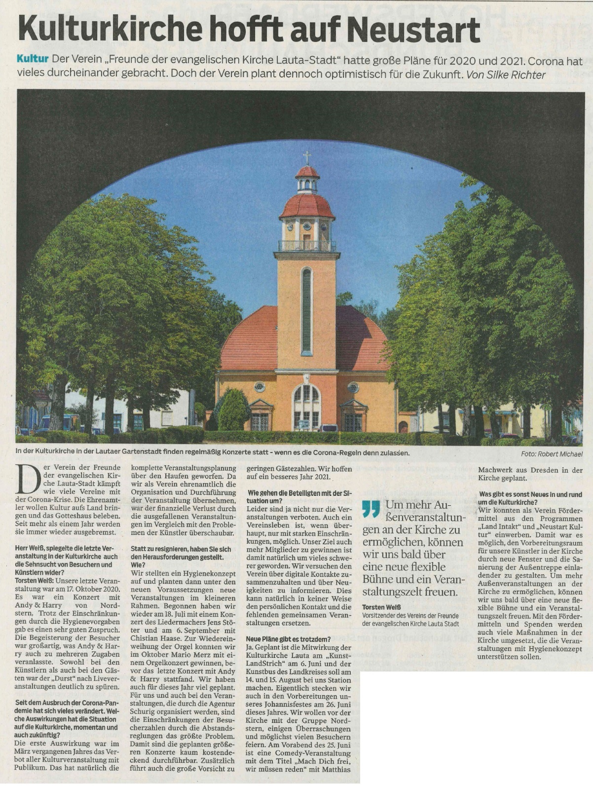 Kulturkirche hofft auf Neustart