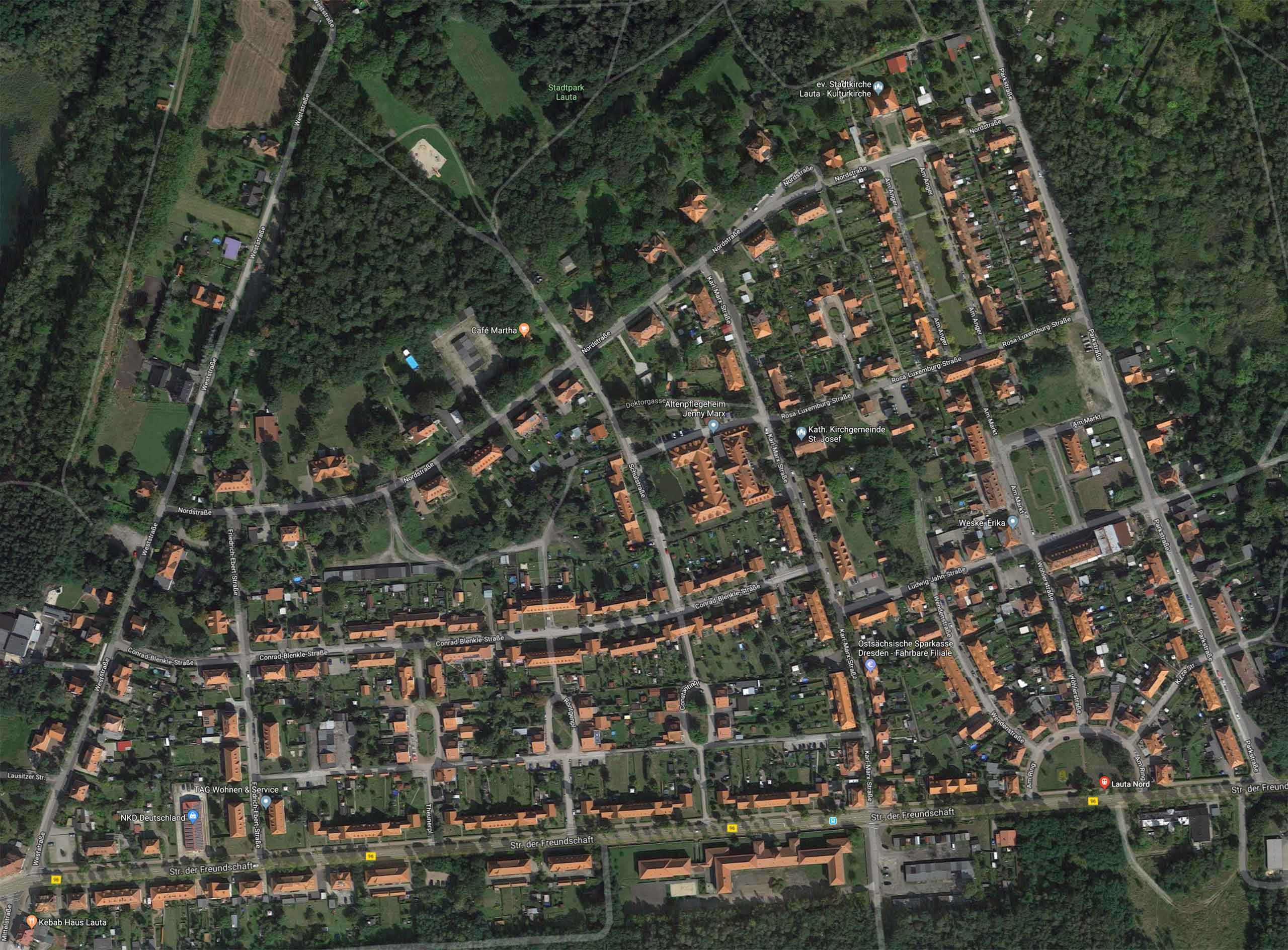 Übersichtskarte Gartenstadt